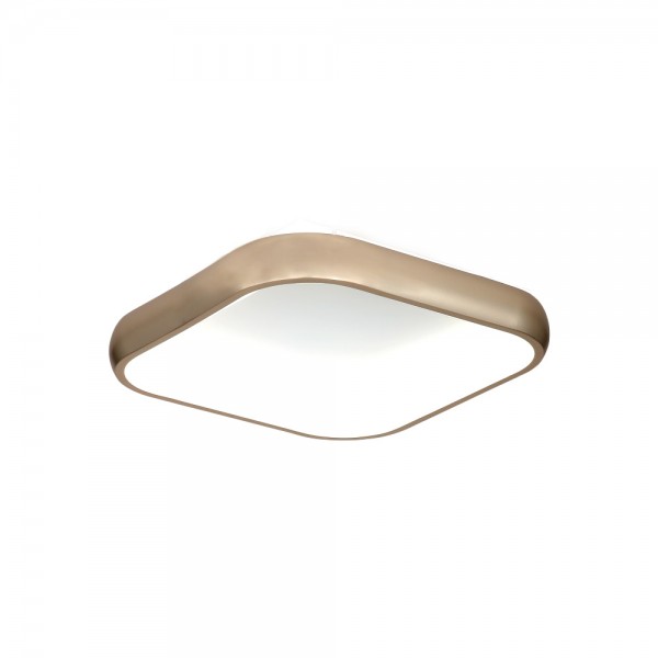 InLight Πλαφονιέρα οροφής LED 40W 3CCT από χρυσαφί μέταλλο και λευκό ακρυλικό D:45cm (42031-Golden)