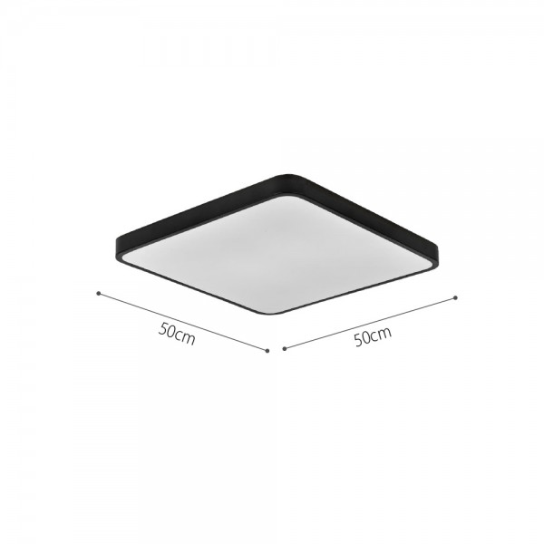 InLight Πλαφονιέρα οροφής LED 96W 3CCT (by switch on base) από λευκό μέταλλο και ακρυλικό D:50cm (42034-White)