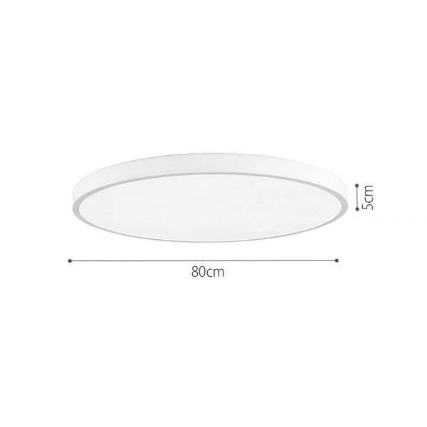 InLight Πλαφονιέρα οροφής LED 50W 3CCT (by switch on base) από γκρί μέταλλο και ακρυλικό D:80cm (42035-A-Gray)