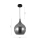InLight Κρεμαστό φωτιστικό από φιμέ γυαλί 1XE27 D:26cm (4040-Fime)