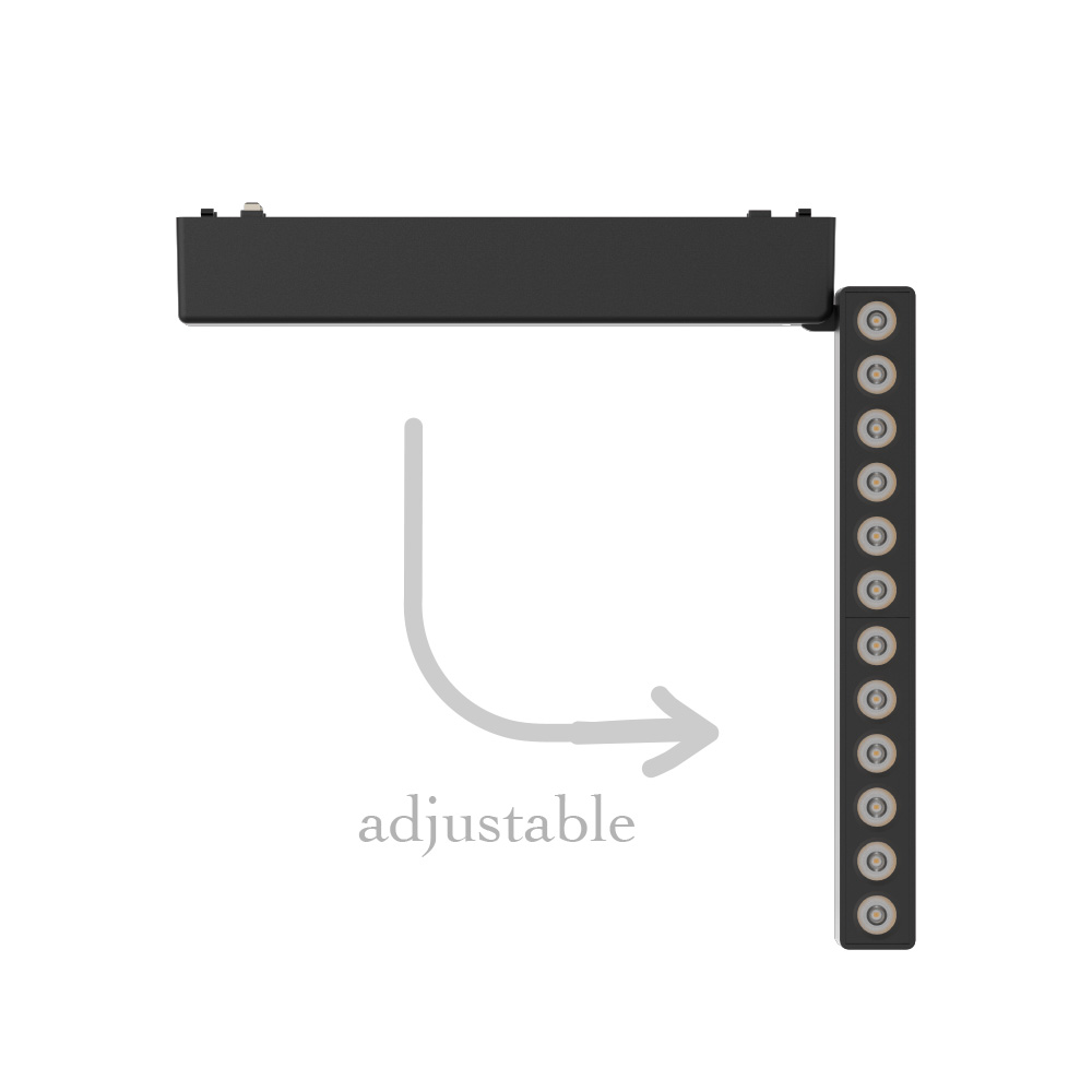 InLight Φωτιστικό LED 12W 3CCT για Ultra-Thin μαγνητική ράγα σε μαύρη απόχρωση (by tuya and zigbee) D:23cmX8cm (T04805-BL)