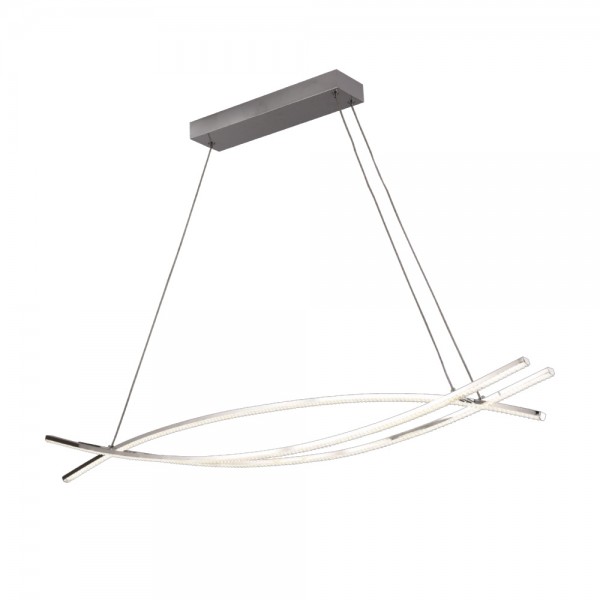 Inlight Κρεμαστό φωτιστικό LED 75W 3CCT (by switch on base) σε χρώμιο D:120cm (6093-Chrome)