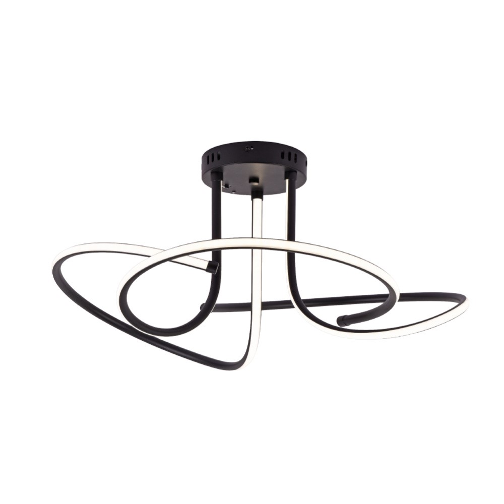 Inlight Φωτιστικό οροφής LED 56W 3CCT (by switch on base)  (6096-Black)