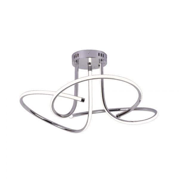 Inlight Φωτιστικό οροφής LED 56W 3CCT (by switch on base) (6096-Chrome)