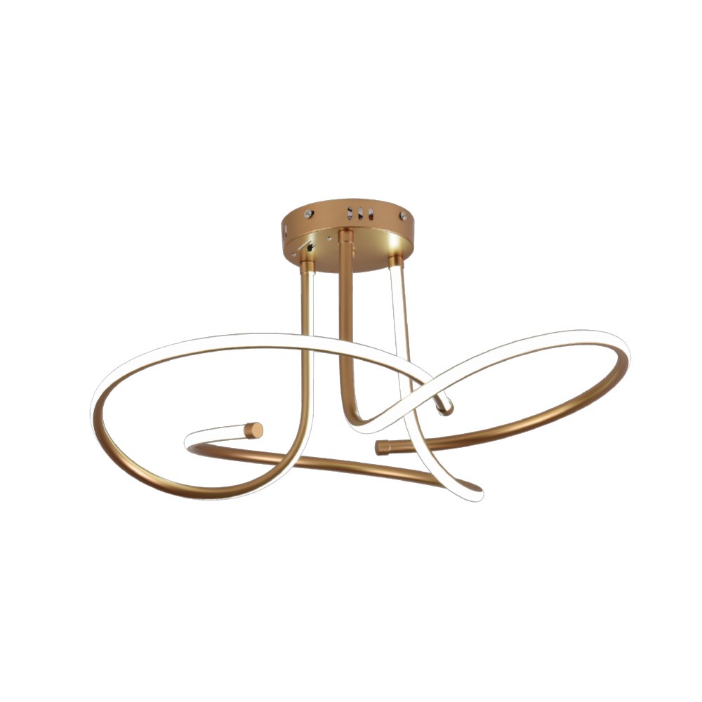Inlight Φωτιστικό οροφής LED 56W 3CCT (by switch on base) (6096-Golden)