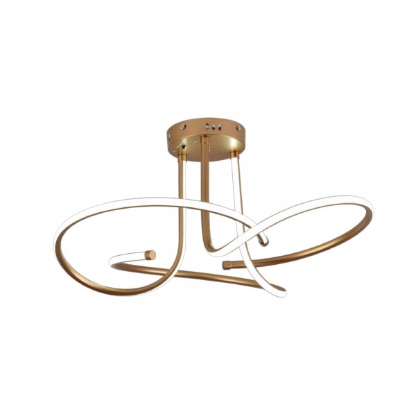 Inlight Φωτιστικό οροφής LED 56W 3CCT (by switch on base) (6096-Golden)