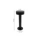 Inlight Rechargeable LED 2W 3CCT Touch Table Lamp Black D:22x9cm (3053-Black)