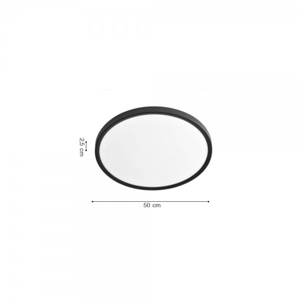 Inlight Πλαφονιέρα οροφής LED 40W 3CCT (by switch on base) σε λευκή απόχρωση D:50x2,5cm (42036-B-White)