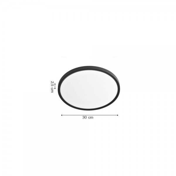 Inlight Πλαφονιέρα οροφής LED 24W 3CCT (by switch on base) σε λευκή απόχρωση D:30x2,5cm (42036-D-White)