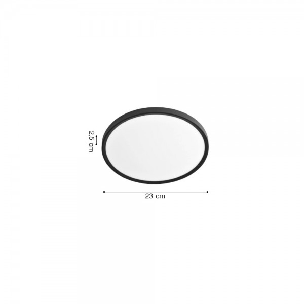 Inlight Πλαφονιέρα οροφής LED 18W 3CCT (by switch on base) σε λευκή απόχρωση D:23x2,5cm (42036-E-White)
