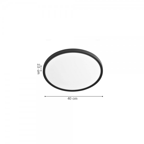 Inlight Πλαφονιέρα οροφής LED 32W 3CCT (by switch on base) σε λευκή απόχρωση D:40x2,5cm (42036-C-White)