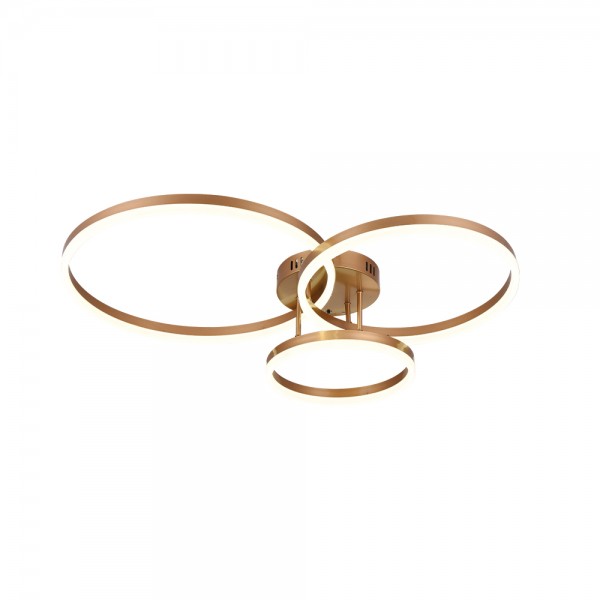 Inlight Φωτιστικό οροφής LED 75W 3CCT (by switch on base) D:80cm (6094-A-Golden)