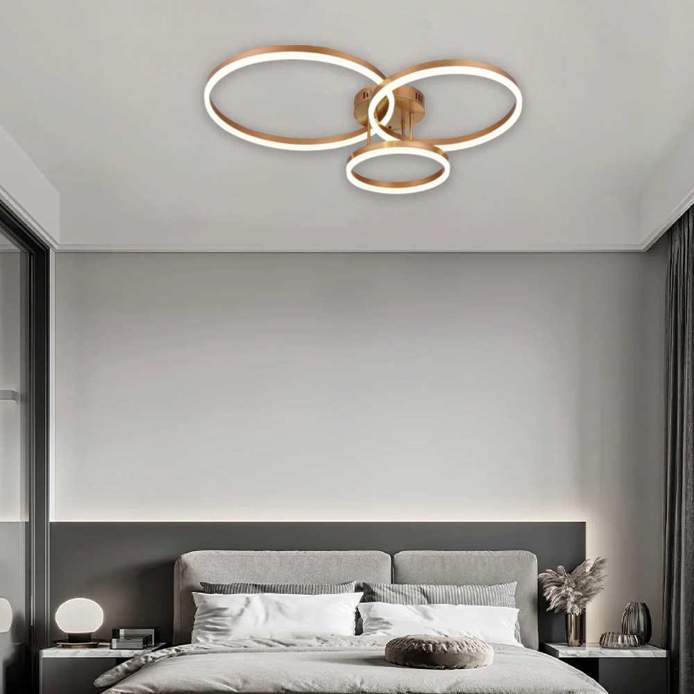 Inlight Φωτιστικό οροφής LED 75W 3CCT (by switch on base) D:80cm (6094-A-Golden)
