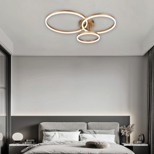 Inlight Φωτιστικό οροφής LED 75W 3CCT (by switch on base) D:80cm (6094-A-Golden)