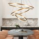 Inlight Κρεμαστό φωτιστικό LED 100W 3CCT (by switch on base) D:60cm (6095-A-Golden)