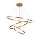 Inlight Κρεμαστό φωτιστικό LED 100W 3CCT (by switch on base) D:60cm (6095-A-Golden)