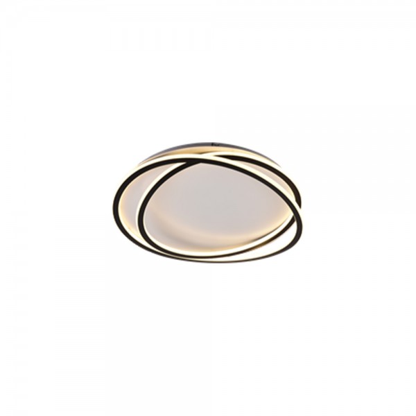 Inlight Πλαφονιέρα οροφής LED 38W 3CCT σε μαύρη απόχρωση D:50x12cm (42037-Black)