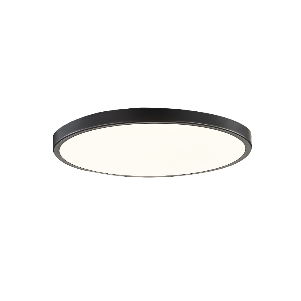 InLight Πλαφονιέρα οροφής LED 20W 3CCT (by switch on base) από μαύρο μέταλλο και ακρυλικό D:30cm (42035-D-Black)