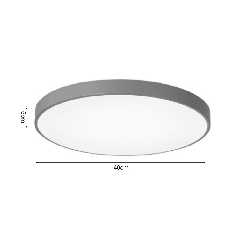 InLight Πλαφονιέρα οροφής LED 20W 3CCT (by switch on base) από λευκό μέταλλο και ακρυλικό D:30cm (42035-D-White)