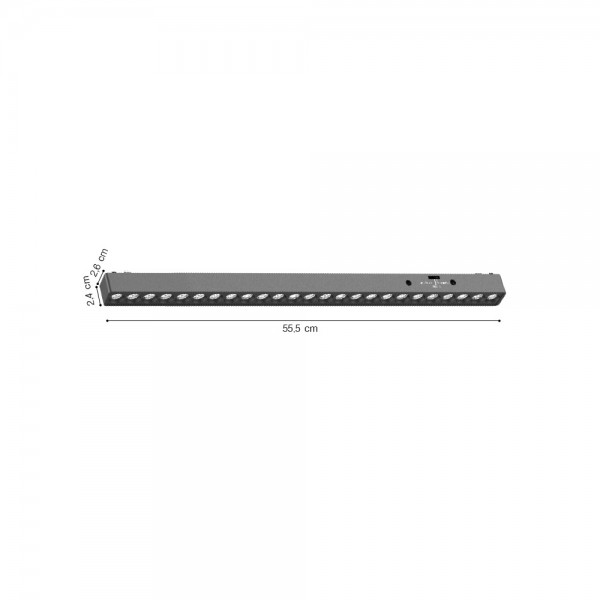 Inlight Φωτιστικό LED 25W 3000K-6000K για Ultra-Thin μαγνητική ράγα σε λευκή απόχρωση by Tuya and Zigbee D:55,5X2,6X2,4cm (TMZ0010-White)