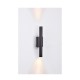 Inlight Επιτοίχιο φωτιστικό LED 2*5W 3000K σε μαύρη απόχρωση απο αλουμίνιο D:30x6cm (43061-Black)
