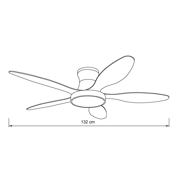 it-Lighting Denali 24W 3CCT LED Fan Light in White and wooden Color (102000710)