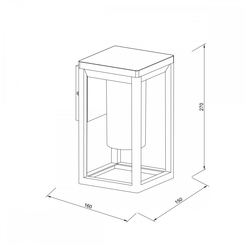 it-Lighting Annie Outdoor Wall Lamp Black 1xE27 D:150x160x270mm (80206114)