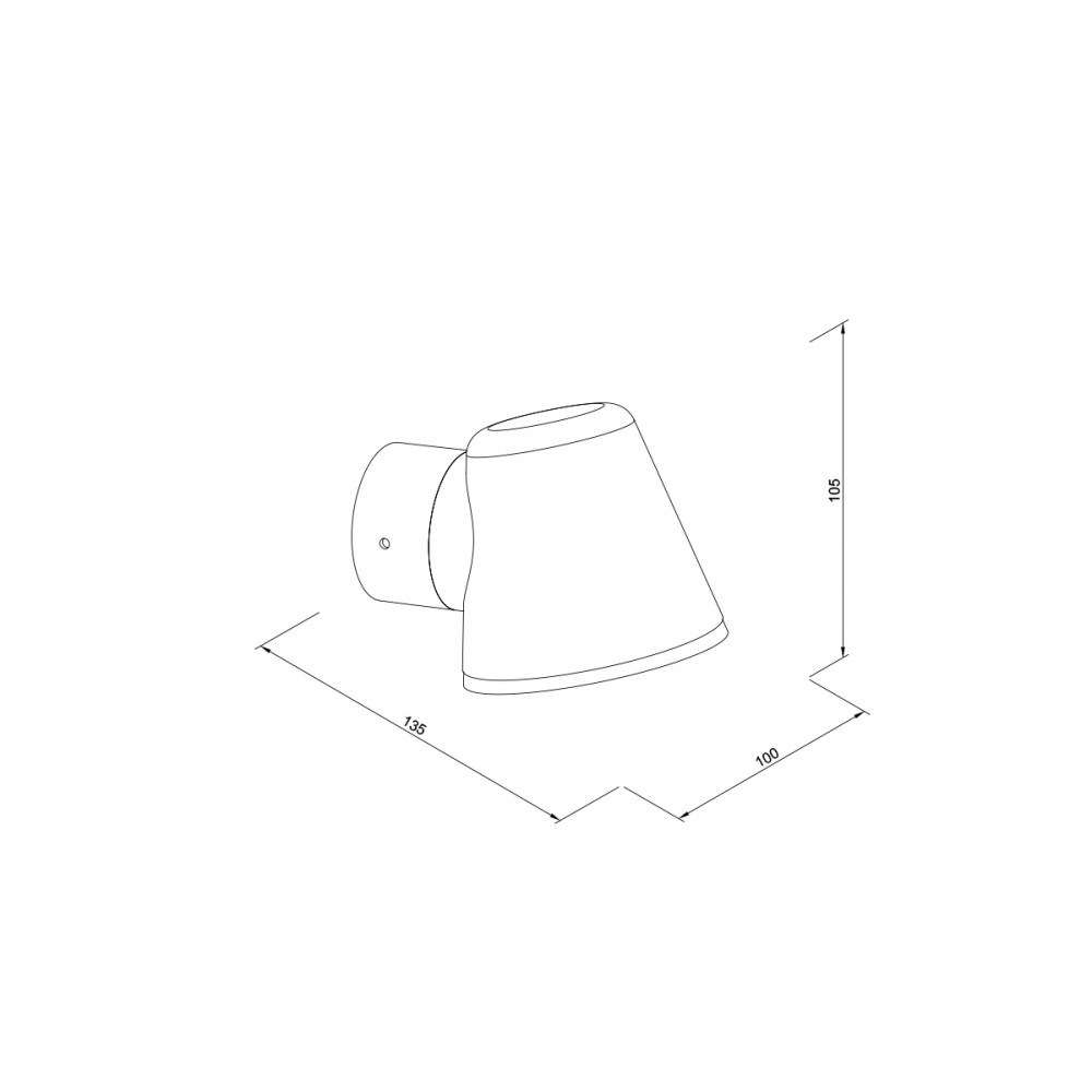 it-Lighting Canyon 1xGU10 Outdoor Wall Lamp Black D:100x105x135mm (80206214)
