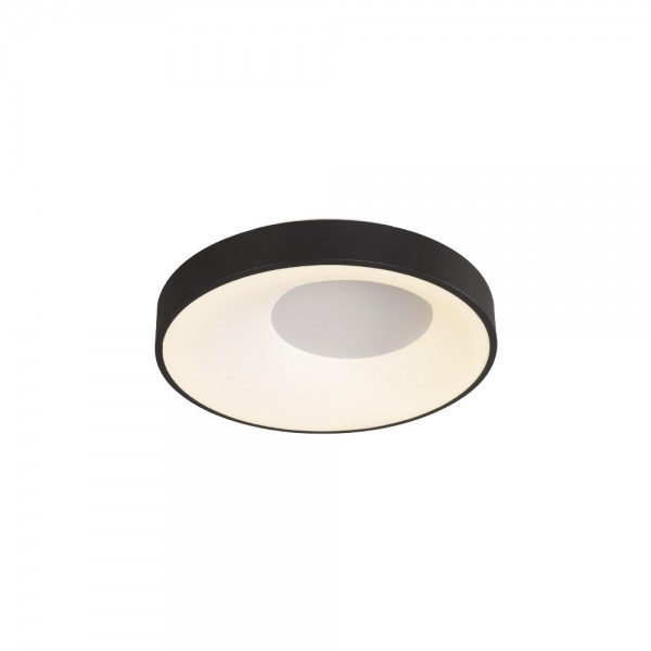 Inlight Πλαφονιέρα οροφής LED 36W 3CCT από μαύρο μέταλλο και ακρυλικό D:48x9cm (42040-Black)