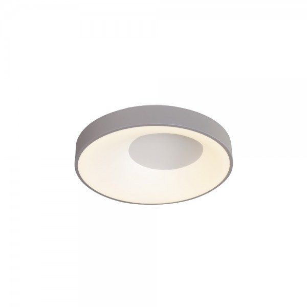 Inlight Πλαφονιέρα οροφής LED 36W 3CCT από γκρί μέταλλο και ακρυλικό D:48cm (42040-Grey)