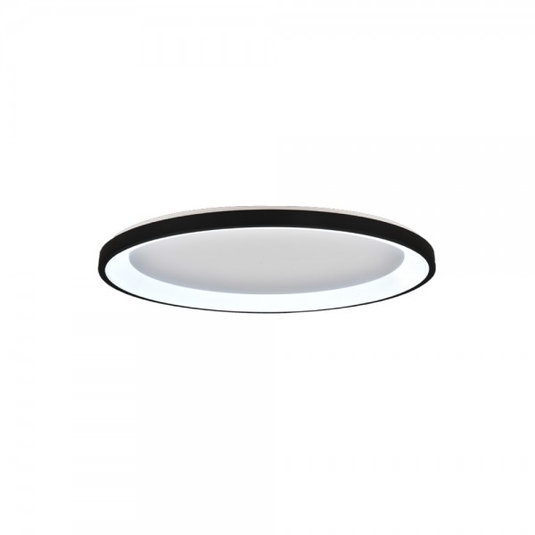 Inlight Πλαφονιέρα οροφής LED 38W 3CCT από μαύρο μέταλλο και ακρυλικό D:80x5cm (42044-A-Black)