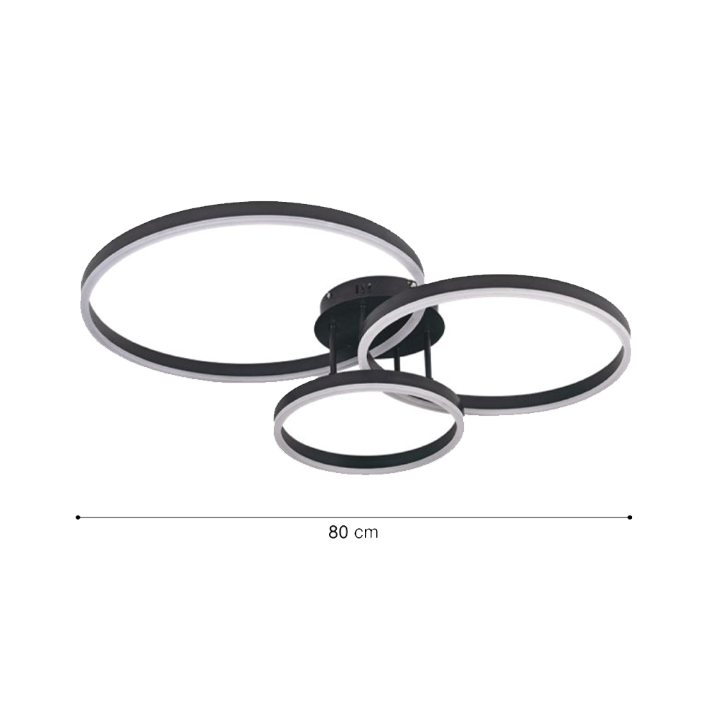 Inlight Φωτιστικό οροφής LED 75W 3CCT (by switch on base) D:80cm (6094-A-Golden)