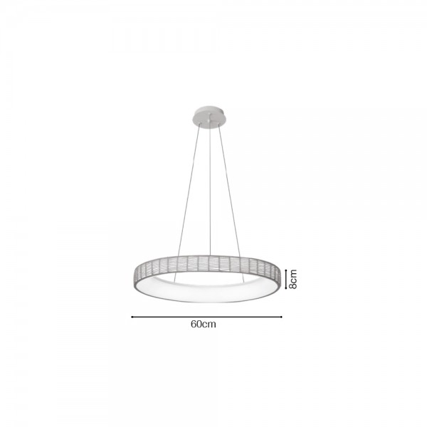Inlight Κρεμαστό Φωτιστικό LED από σχοινί 3CCT, 32W  D:60x8cm (42041)