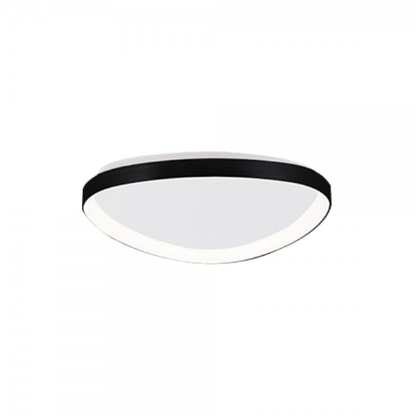 Inlight Πλαφονιέρα οροφής LED 25W 3CCT από μαύρο μέταλλο και ακρυλικό D:61,5x5cm (42043-Black)