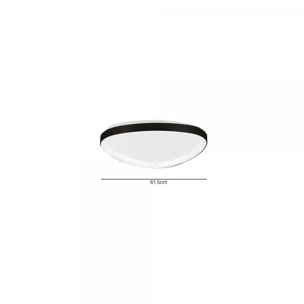 Inlight Πλαφονιέρα οροφής LED 25W 3CCT από λευκό μέταλλο και ακρυλικό D:61,5x5cm (42043-White)