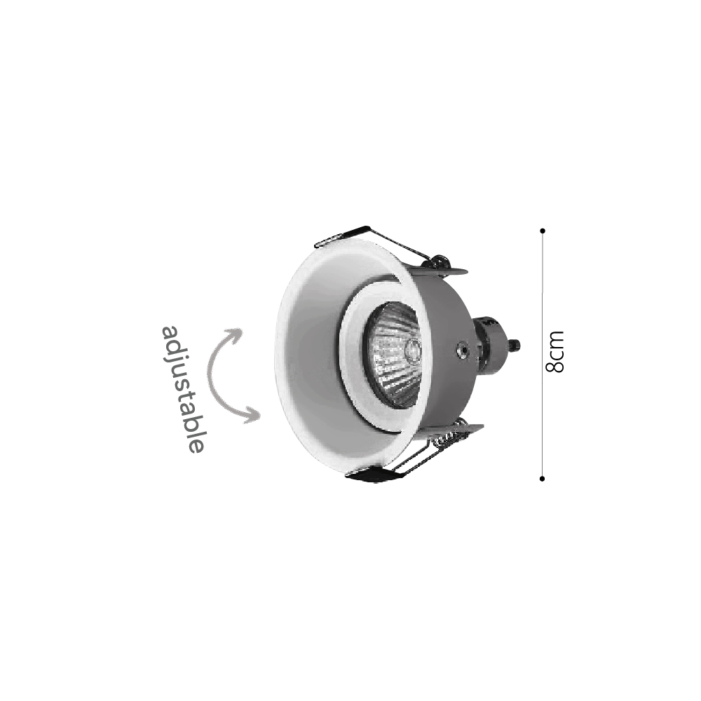 Inlight Downlight σποτ GU10 σε μαύρη απόχρωση (X0010-Black)