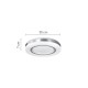 InLight Πλαφονιέρα οροφής LED 72W 3CCT (by tuya) από λευκό και ασημί ακρυλικό D:50cm (42016-Α)