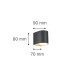 it-Lighting Powell 1xGU10 Outdoor Up or Down Wall Lamp Anthracite D:9cmx8cm (80200244)