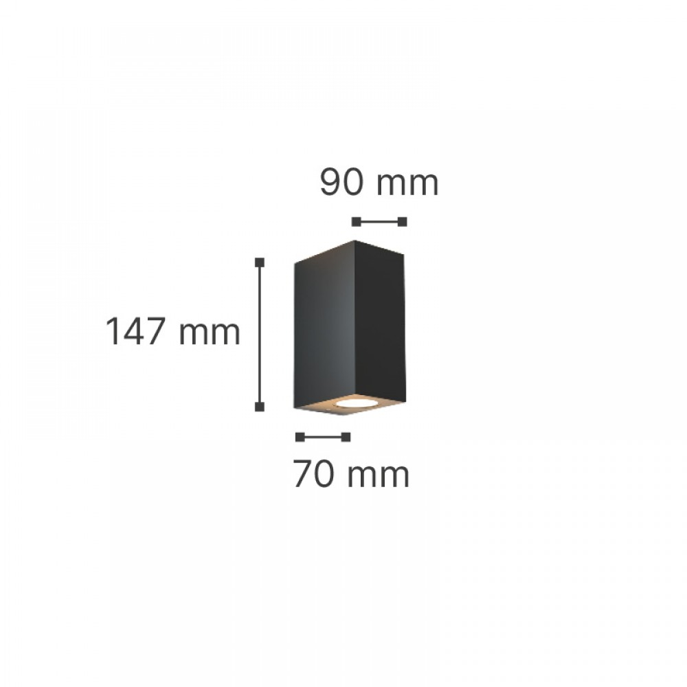 it-Lighting Havasu 2xGU10 Outdoor Up-Down Wall Lamp Anthracite D:14.7cmx9cm (80200344)