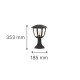 it-Lighting Avalanche 1xE27 Outdoor Stand Light Black D:35.3cmx18.5cm (80400214)