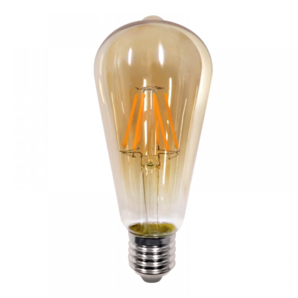 InLight E27 LED Filament ST64 8watt Dimmable με μελί κάλυμμα (7.27.08.24.1)
