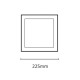 InLight LED Slim Panel 20watt Τετράγωνο 4000Κ Φυσικό Λευκό D:22,5cm (2.20.01.2)