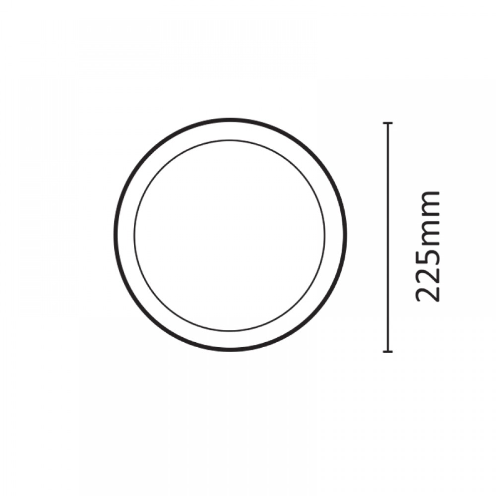 InLight LED Slim Panel 20watt Στρογγυλό 6500Κ Ψυχρό Λευκό D:22,5cm (2.20.02.3)