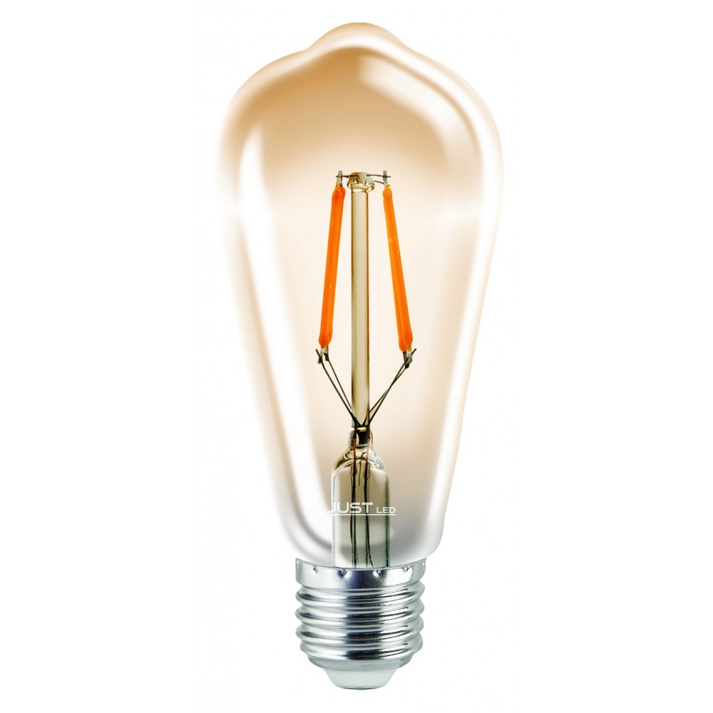 JUST LED JUSTLed-LED Filament Ε27 ST64 10W 3000K Θερμό AMBER DIM (B276410301)