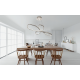 InLight Κρεμαστό φωτιστικό LED 56W 3CCT (by switch) από αλουμίνιο σε χρώμιο απόχρωση D:100cm (6151-CH)