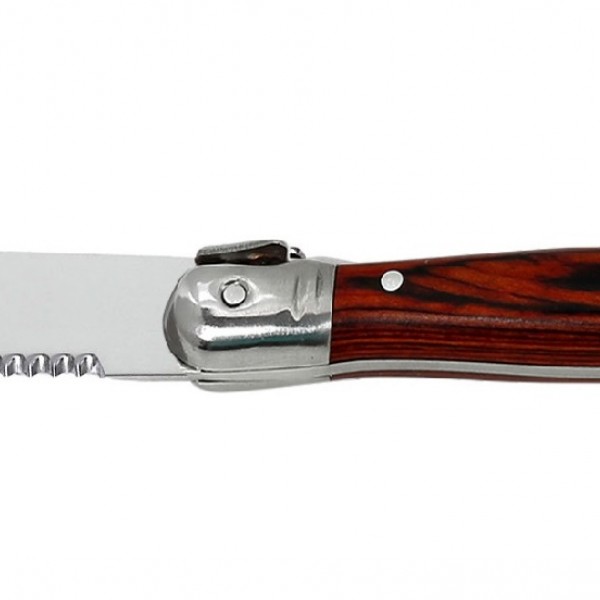 ANTIQUE CUT ΜΑΧΑΙΡΙ STEAK ΑΣΗΜΙ ΛΑΒΗ - NEW BLADE-  ΧΡΩΜΑ ΞΥΛΟΥ SS420 1.5MM 23EK