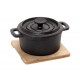 ΚΑΤΣΑΡΟΛΑ CAST-IRON ΜΑΥΡΗ D: 15 H: 10CM 770ML ΜΕ ΒΑΣΗ BAMBO