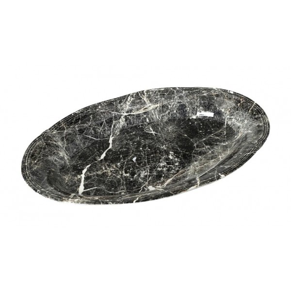 DIS. MARBLE ΠΙΑΤΕΛΑ ΟΒΑΛ ΜΑΥΡΟ 33Χ22ΕΚ