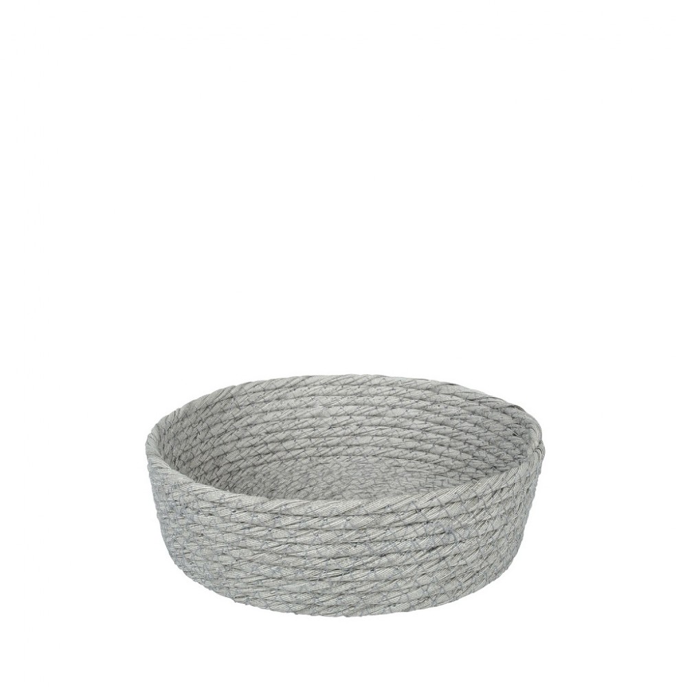 ΚΑΛΑΘΙ SYNTH. RATTAN ΣΤΡΟΓΓ. ΓΚΡΙ 18X6EK.