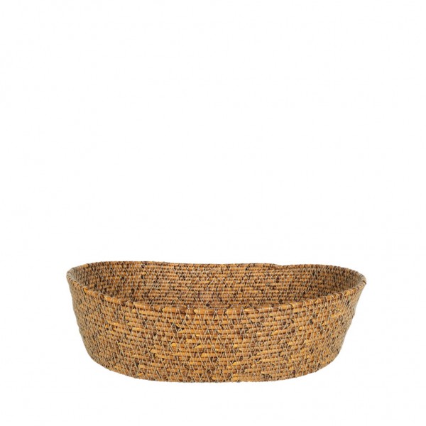 ΚΑΛΑΘΙ ΟΒΑΛ SYNTH RATTAN ΣΚΟΥΡΟ 28Χ21Χ7ΕΚ